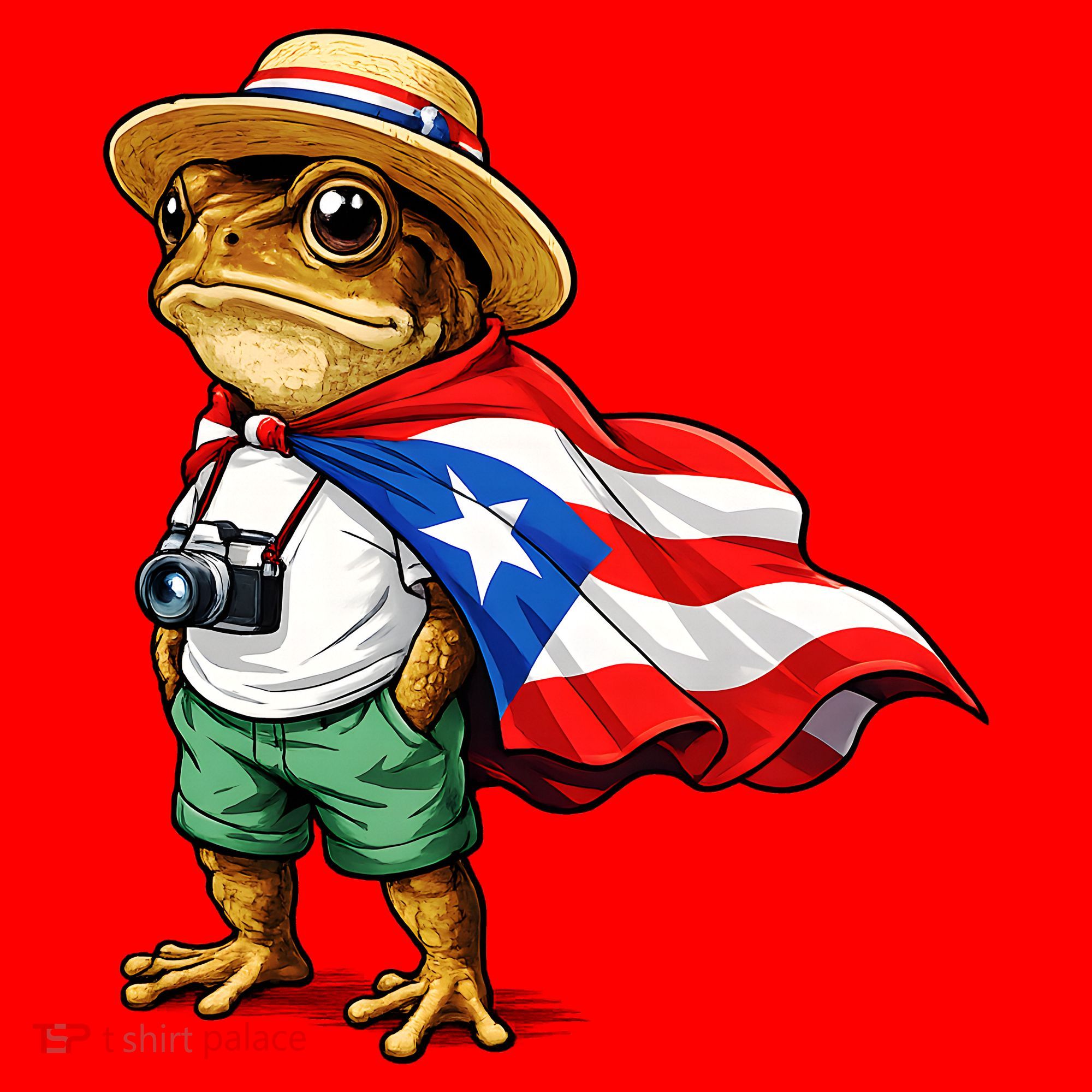 Coqui Frog Puerto Rico Flag Rican Taino Boricua Santa Hat