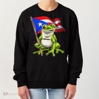 Coqui Frog Puerto Rico Flag Taino Boricua Women's Sweatshirt thumb 0