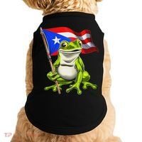 Coqui Frog Puerto Rico Flag Taino Boricua Doggie Tank thumb 0