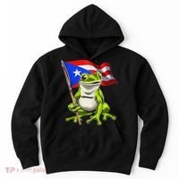 Coqui Frog Puerto Rico Flag Taino Boricua Hoodie thumb 0