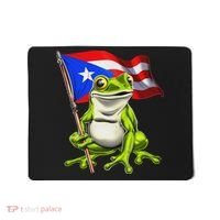 Coqui Frog Puerto Rico Flag Taino Boricua Mousepad thumb 0