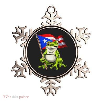 Coqui Frog Puerto Rico Flag Taino Boricua Ornament