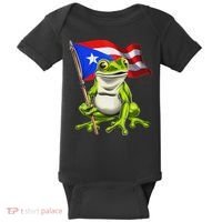 Coqui Frog Puerto Rico Flag Taino Boricua Baby Bodysuit thumb 0