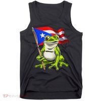 Coqui Frog Puerto Rico Flag Taino Boricua Tank Top thumb 0