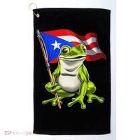 Coqui Frog Puerto Rico Flag Taino Boricua Golf Towel thumb 0