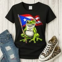 Coqui Frog Puerto Rico Flag Taino Boricua Women's T-Shirt thumb 3