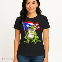 Coqui Frog Puerto Rico Flag Taino Boricua Women's T-Shirt thumb 4