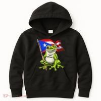 Coqui Frog Puerto Rico Flag Taino Boricua Kids Hoodie thumb 0