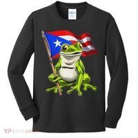 Coqui Frog Puerto Rico Flag Taino Boricua Kids Long Sleeve Shirt thumb 0