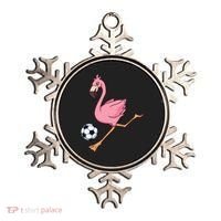 Cartoon Flamingo Playing Soccer Ornament thumb 0