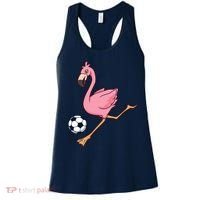 Cartoon Flamingo Playing Soccer Women's Tank Top thumb 0
