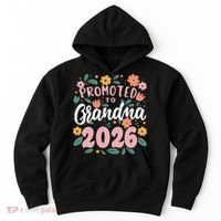 Cute Floral Promoted To Grandma 2026 Hoodie thumb 0