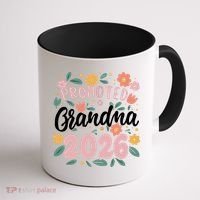 Cute Floral Promoted To Grandma 2026 Coffee Mug thumb 1