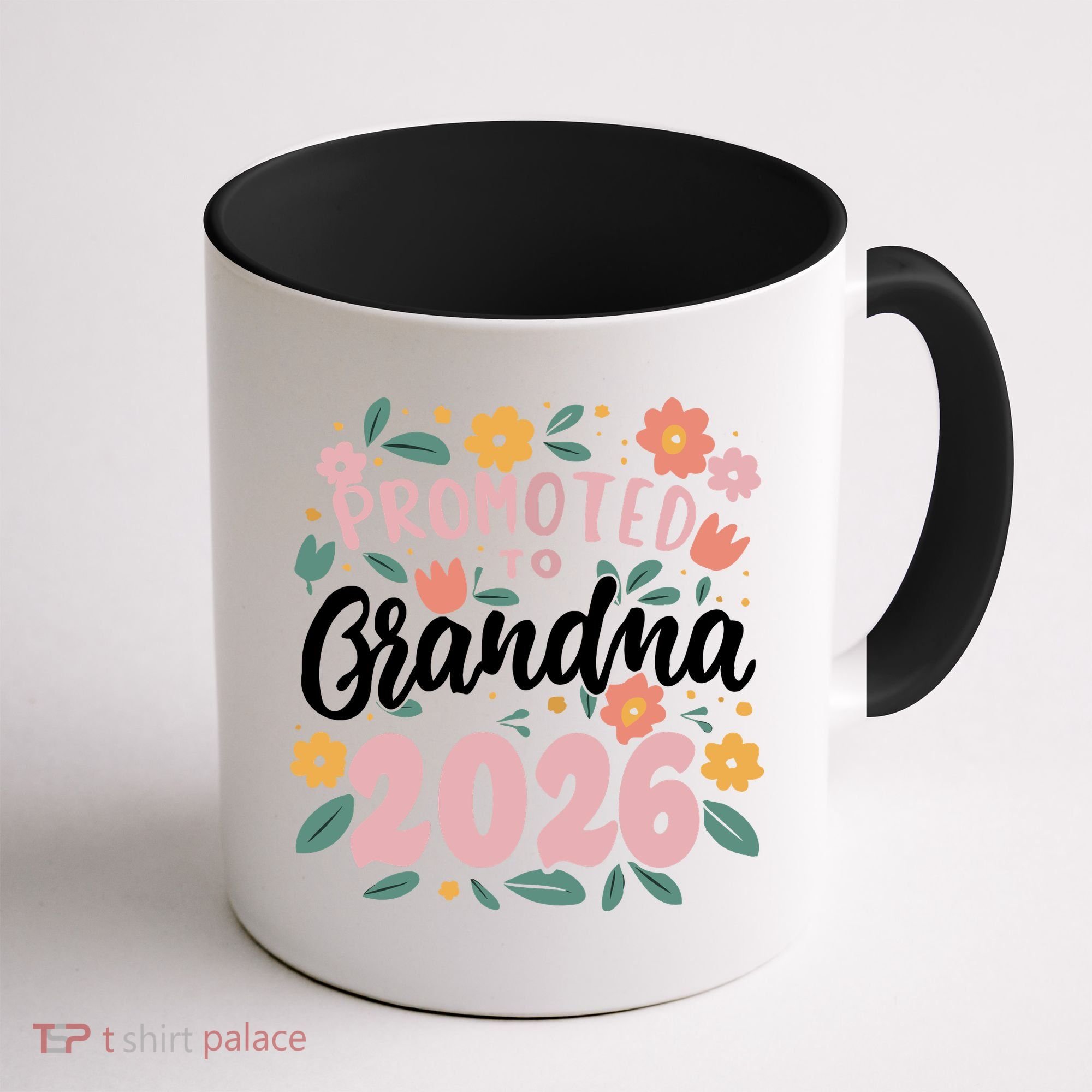 Cute Floral Promoted To Grandma 2026 Coffee Mug