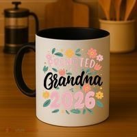 Cute Floral Promoted To Grandma 2026 Coffee Mug thumb 4