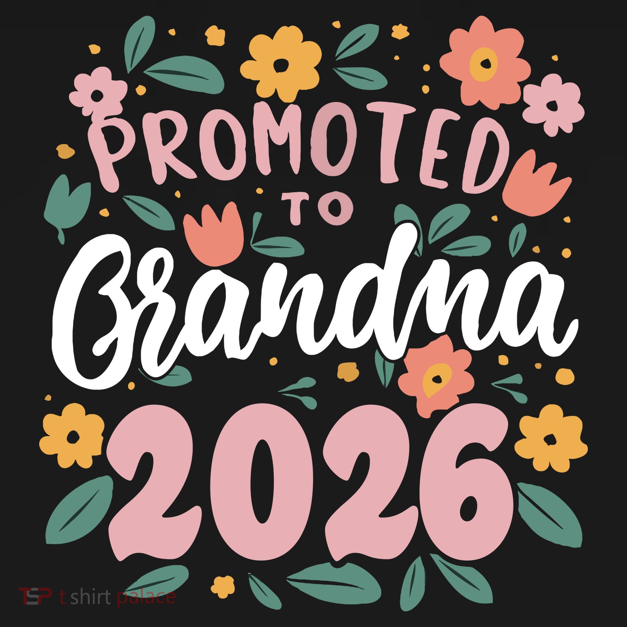 Cute Floral Promoted To Grandma 2026 Women's Hoodie