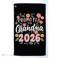 Cute Floral Promoted To Grandma 2026 Golf Towel thumb 0