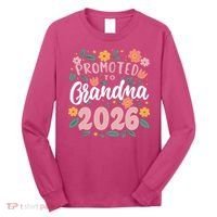 Cute Floral Promoted To Grandma 2026 Long Sleeve Shirt thumb 0
