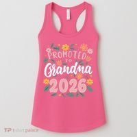 Cute Floral Promoted To Grandma 2026 Women's Tank Top thumb 0