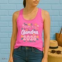 Cute Floral Promoted To Grandma 2026 Women's Tank Top thumb 2