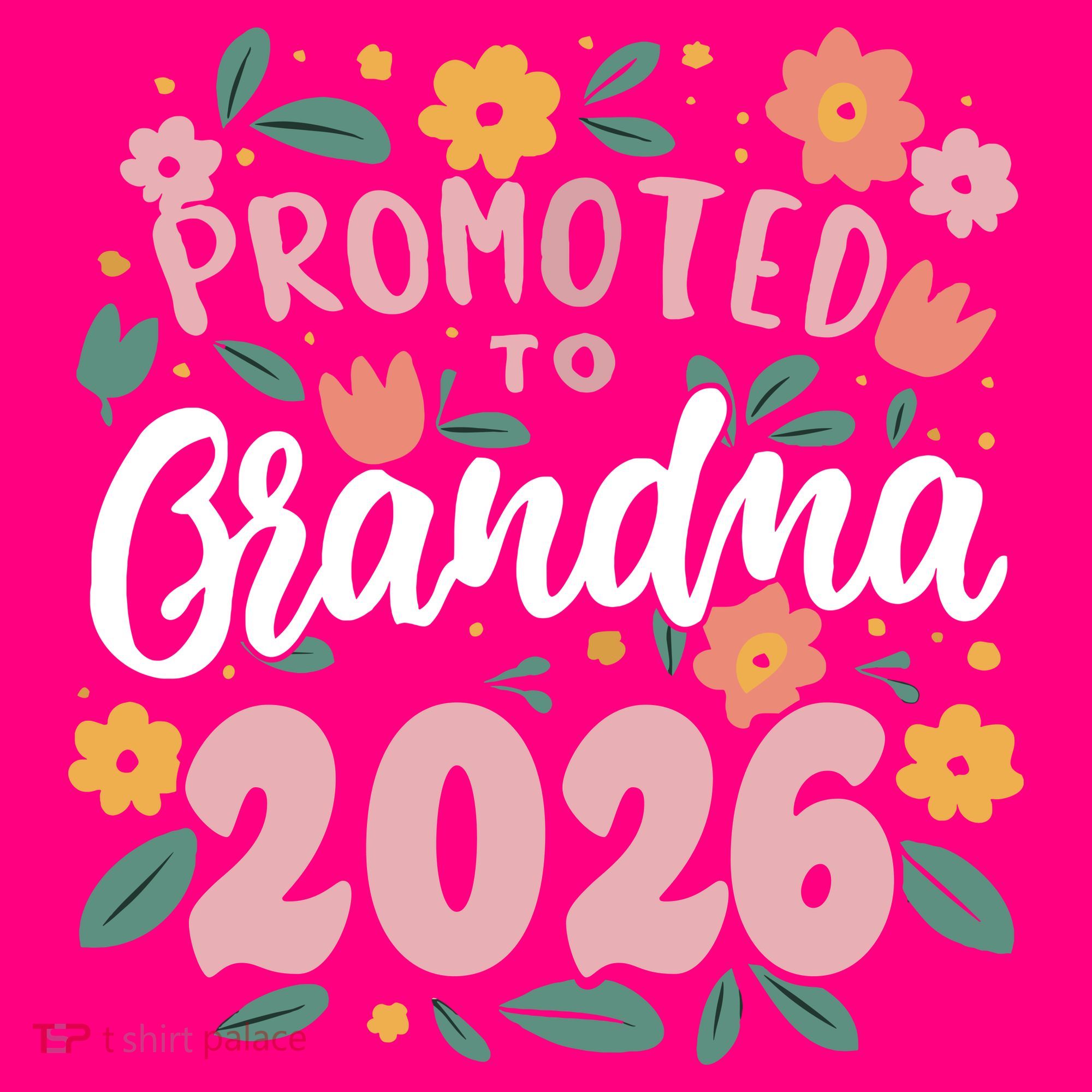 Cute Floral Promoted To Grandma 2026 Women's Tank Top