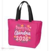 Cute Floral Promoted To Grandma 2026 Tote Bag thumb 3