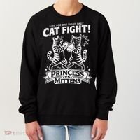 Cat Fight Princess Vs Mittens Women's Sweatshirt thumb 0