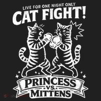 Cat Fight Princess Vs Mittens Women's Sweatshirt thumb 2