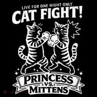 Cat Fight Princess Vs Mittens Bucket Hat thumb 4