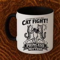 Cat Fight Princess Vs Mittens Coffee Mug thumb 2