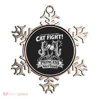 Cat Fight Princess Vs Mittens Ornament thumb 0