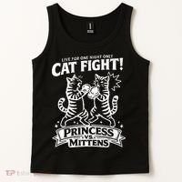 Cat Fight Princess Vs Mittens Tank Top thumb 2