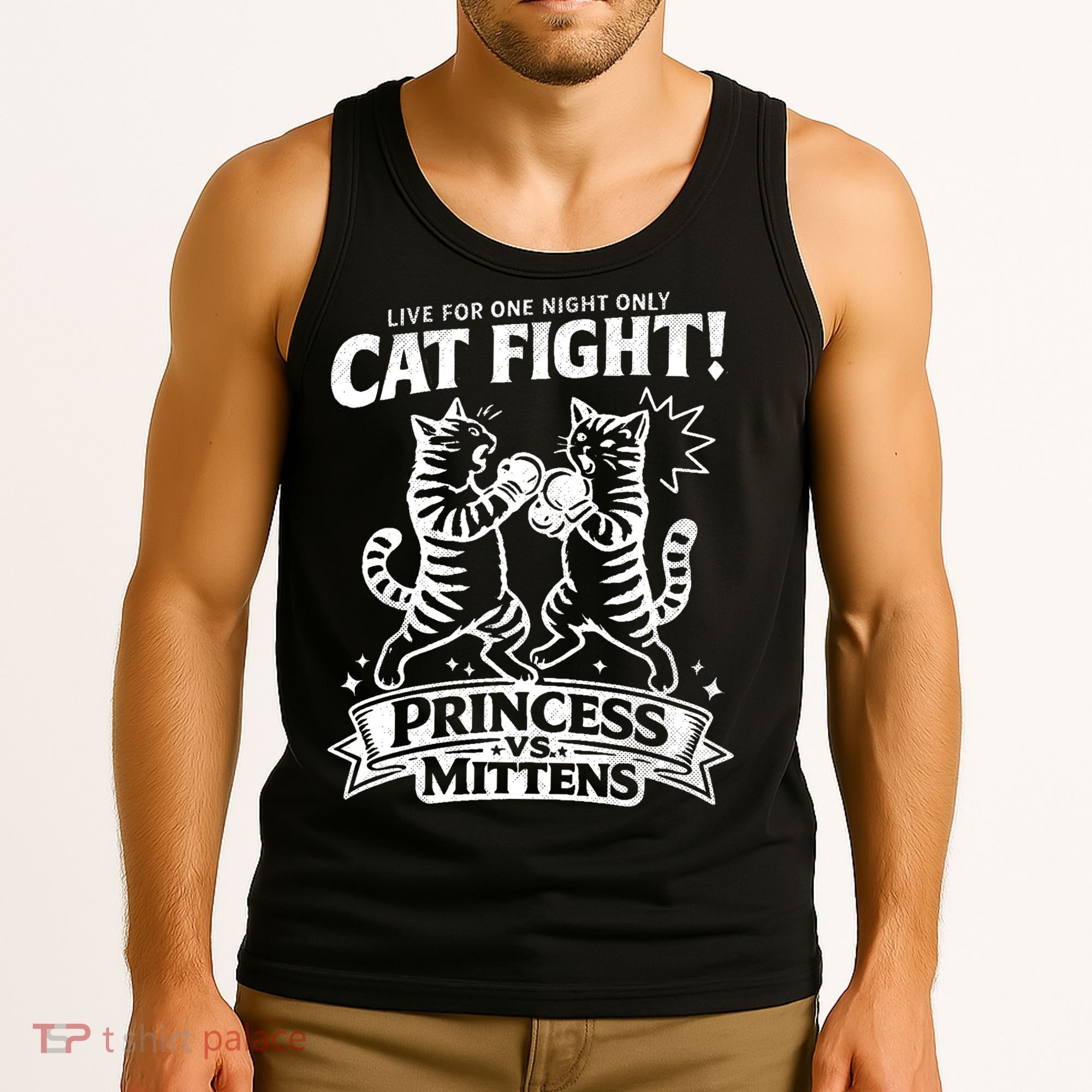 Cat Fight Princess Vs Mittens Tank Top
