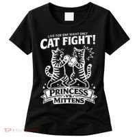 Cat Fight Princess Vs Mittens Women's T-Shirt thumb 0