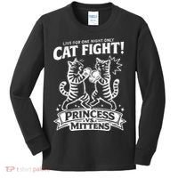 Cat Fight Princess Vs Mittens Kids Long Sleeve Shirt thumb 0