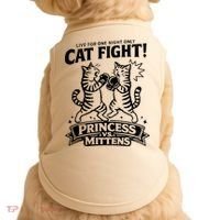 Cat Fight Princess Vs Mittens Doggie Tank thumb 0