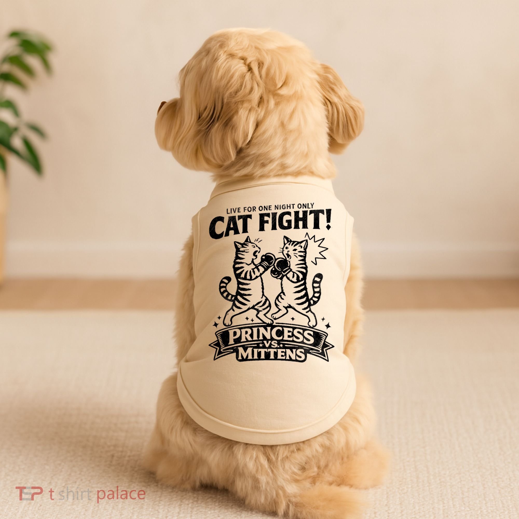 Cat Fight Princess Vs Mittens Doggie Tank