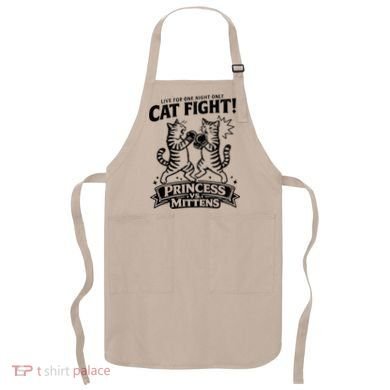 Cat Fight Princess Vs Mittens Apron