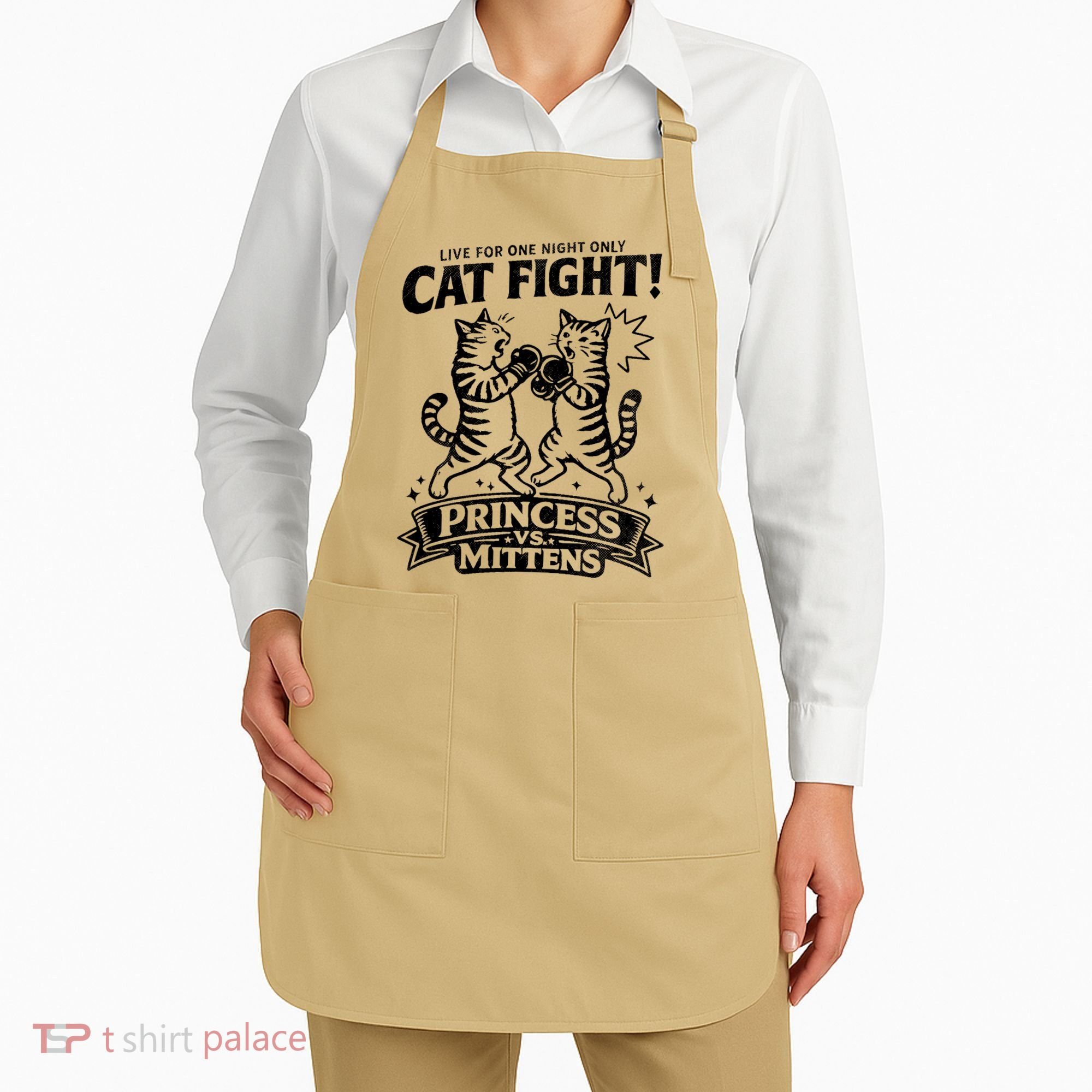 Cat Fight Princess Vs Mittens Apron
