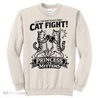 Cat Fight Princess Vs Mittens Sweatshirt thumb 0