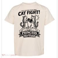 Cat Fight Princess Vs Mittens Toddler T-Shirt thumb 0