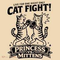 Cat Fight Princess Vs Mittens Toddler T-Shirt thumb 2