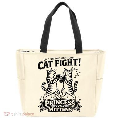 Cat Fight Princess Vs Mittens Tote Bag