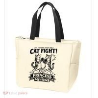 Cat Fight Princess Vs Mittens Tote Bag thumb 3
