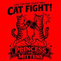 Cat Fight Princess Vs Mittens Santa Hat thumb 1