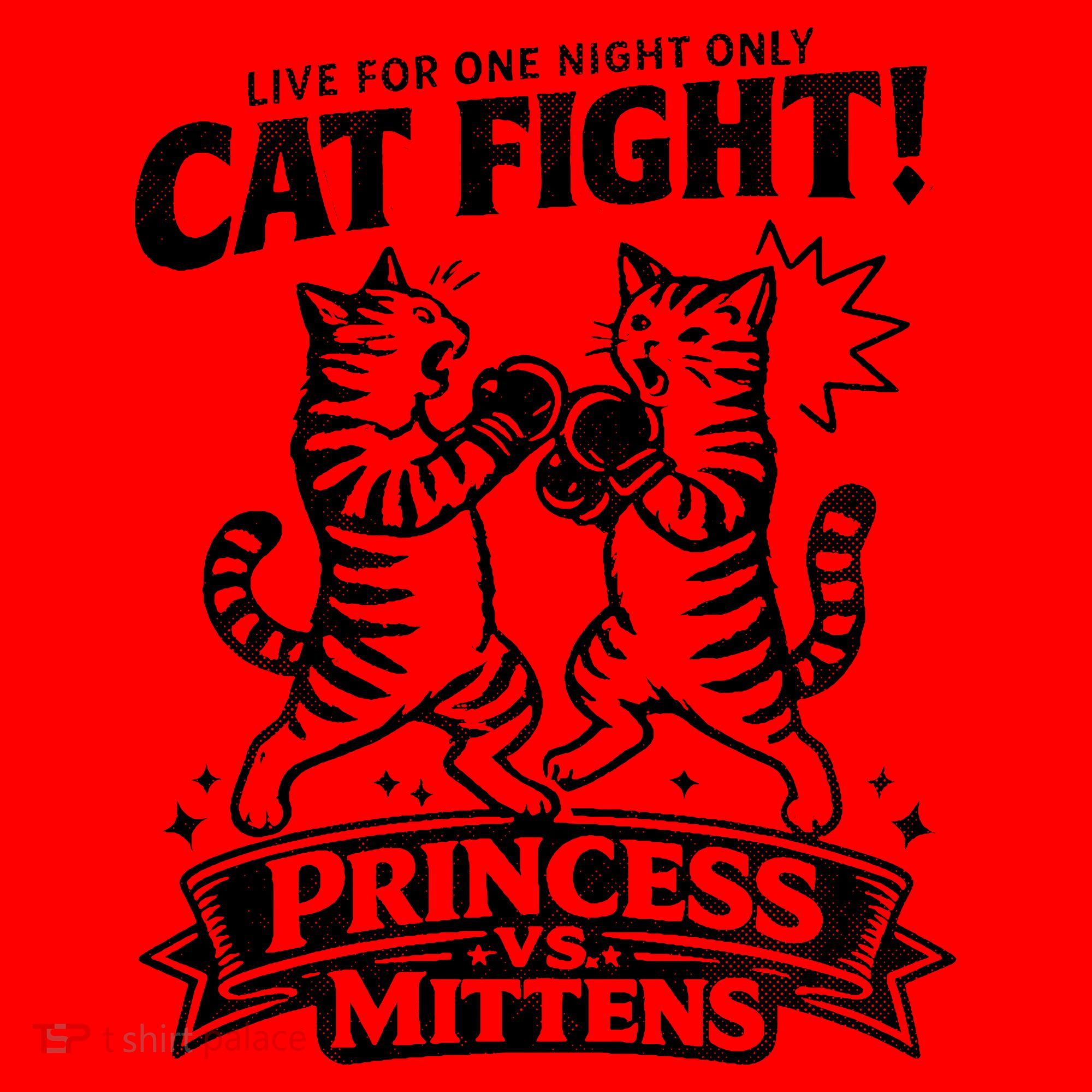 Cat Fight Princess Vs Mittens Santa Hat