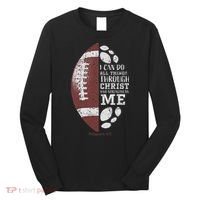 Christian Football Philippians 413 Religious Verse Faith Long Sleeve Shirt thumb 0