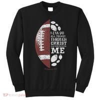 Christian Football Philippians 413 Religious Verse Faith Sweatshirt thumb 0