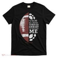 Christian Football Philippians 413 Religious Verse Faith T-Shirt thumb 0