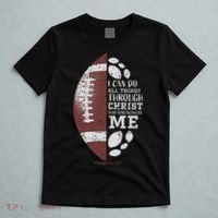 Christian Football Philippians 413 Religious Verse Faith T-Shirt thumb 5